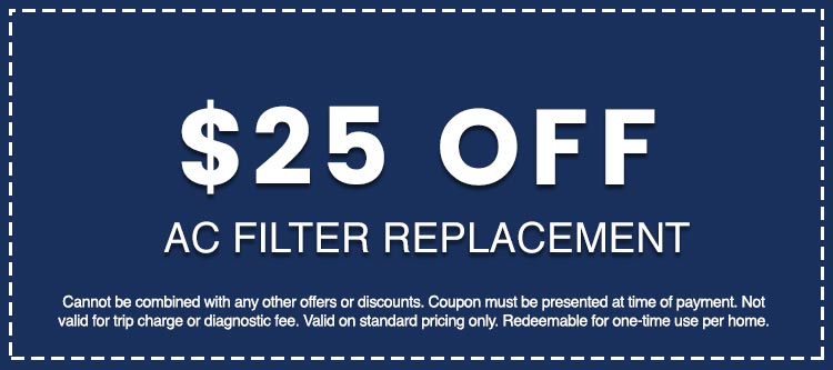 Discount on AC Filter Replacement
